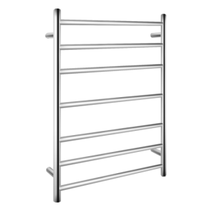 Aqua Chrome Round 7 Bars Heated Towel Rail